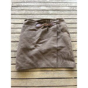 Sandro Brown Skirt with Belt